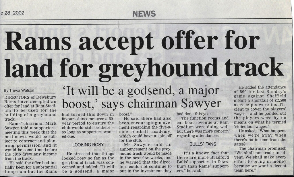 2002 Greyhound Track Offer