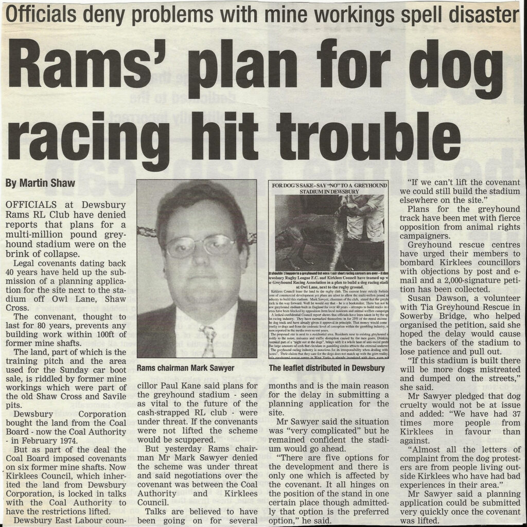 2003 Greyhound track hits trouble