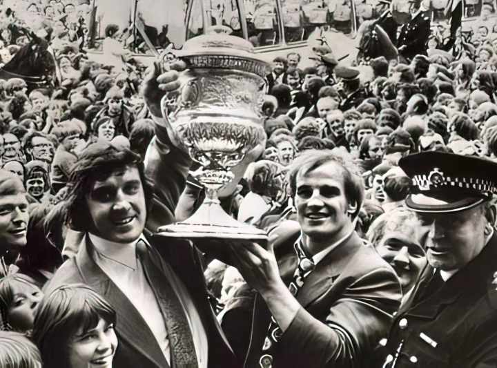 1973 Cup Winners AI Enhanced- Black and White Photograph