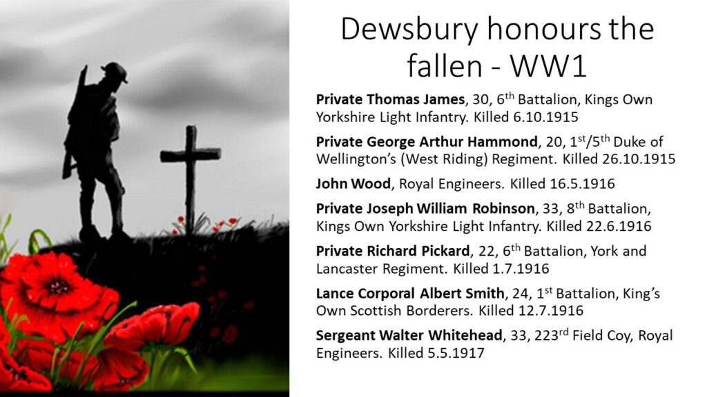 Dewsbury Honours the Fallen- WW1