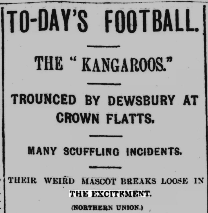 Dewsbury v Australia 1908 – Yorkshire Evening Post